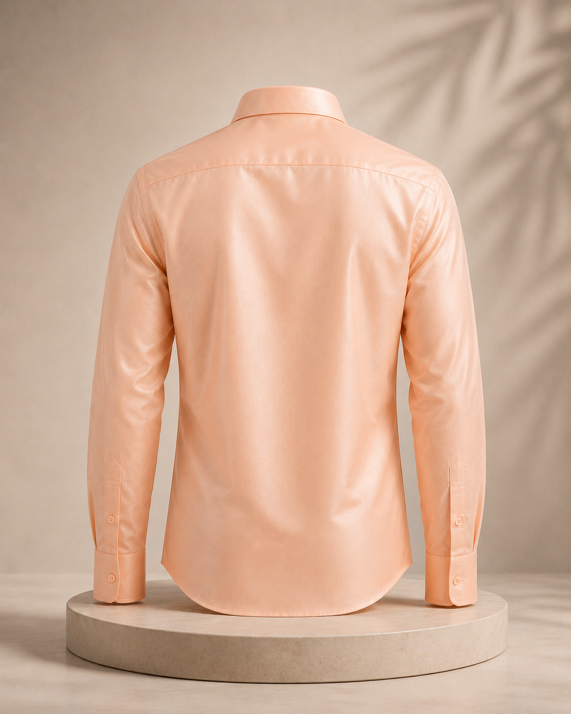 Premium Coral Art Silk Shirt for Men – Traditional Ethnic Wear | Kannika