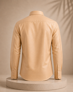 Premium Biscuit Art Silk Shirt for Men – Traditional Ethnic Wear | Kannika