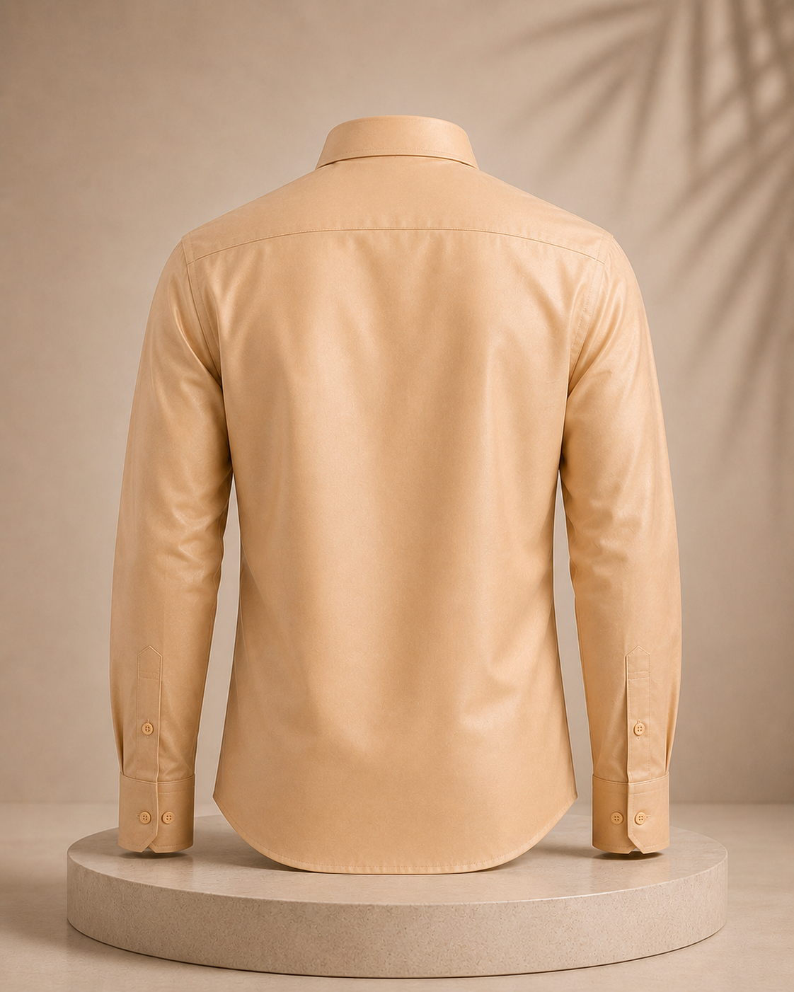 Premium Biscuit Art Silk Shirt for Men – Traditional Ethnic Wear | Kannika
