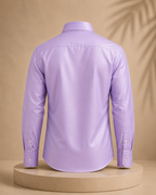Premium Lavender Art Silk Shirt for Men – Traditional Ethnic Wear | Kannika