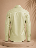 Premium Pista Green Art Silk Shirt for Men – Traditional Ethnic Wear | Kannika