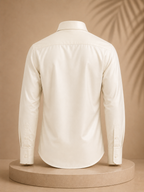 Premium Cream Art Silk Shirt for Men – Traditional Ethnic Wear | Kannika