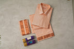 Art Silk Cooper Velcro Mappillai Set | 3-in-1 | Double Layer | 1 1/2" Copper Jari Border