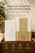 Kannika Pure Silk Designer Vesti Set – Divine Ganesha