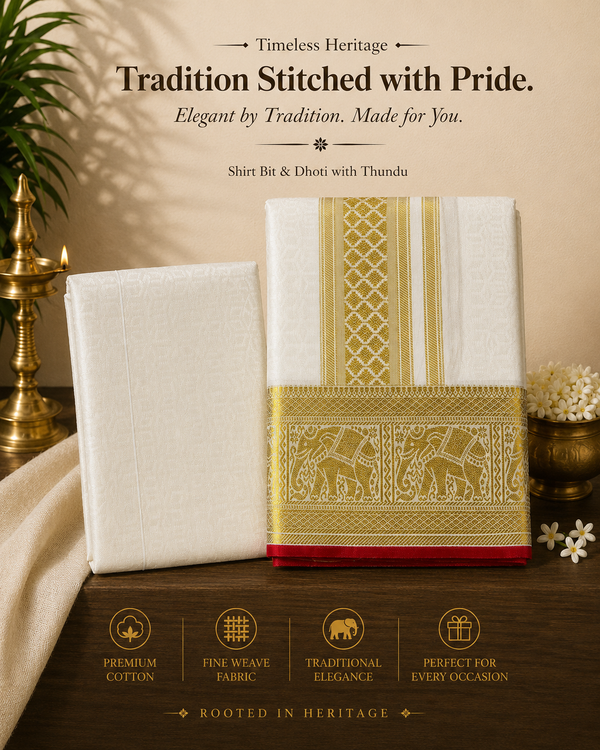 Kannika Pure Silk Designer Vesti Set – Geometric Heritage