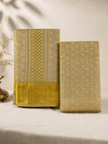 Kannika Pure Silk Designer Vesti Set – Golden Diamond