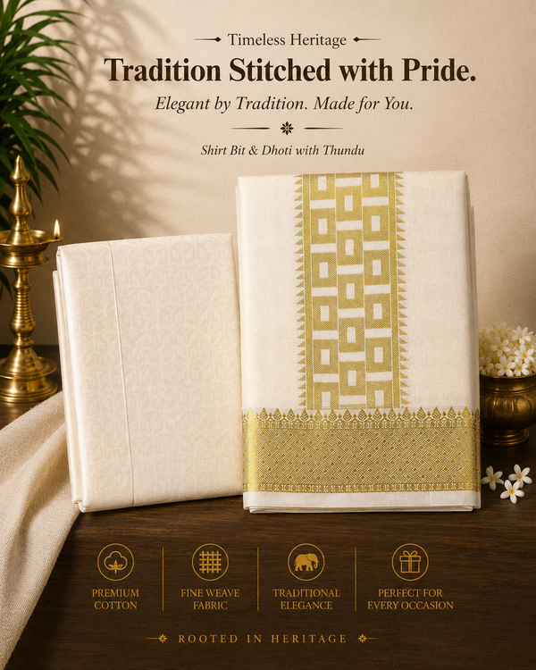 Kannika Pure Silk Designer Vesti Set – Heritage Grid