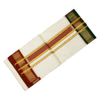 Pure Silk 7 Kan Cream Dhoti | Double Layer | 7 Kan Mayilkan Border