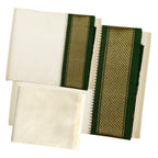 Pure Silk 9 Kan Cream Dhoti with Angavastram | Double Layer | Mayilkan Border | Kannika