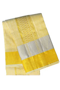 Premium Collection | 5 Inch Zari Border | Pure Silk Emboss Colour Dhoti | Kannika Dhoti